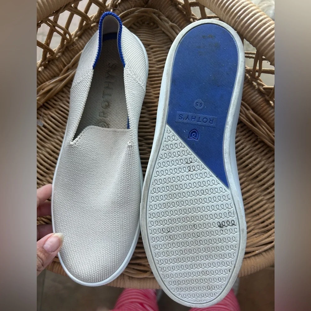 Rothy’s The Original Slip On Sneaker in Sand - Picture 4 of 6